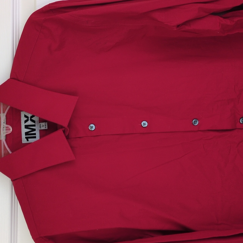 Express 1MX Fitted Shirt in Bold Pink